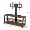 KTMBDW TV Stand with Mount and Power Outlet, Swivel TV Stand Mount for 32-65 inch TVs, Height Adjustable TV Entertainment Center with Cable Management - 3 of 4