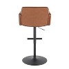 LumiSource Stout Adjustable Barstool Black Metal/Camel PU - 4 of 4