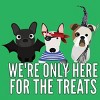 Women's Design By Humans Dog Halloween - We're Only Here For The Treats By PedigreePrints Racerback Tank Top - 2 of 3