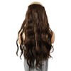 Unique Bargains Women's Water Ripple Curls Hair Extensions High Temperature Fiber 22in Dark Brown 1 Set - 2 of 3