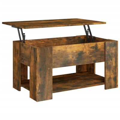 vidaXL Coffee Table Smoked Oak 31.1"x19.3"x16.1" Engineered Wood