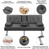 Yaheetech Faux Leather Convertible Futon Sofa Bed - image 4 of 4