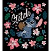 Girl's Lilo & Stitch Floral Poster Crop T-Shirt - 2 of 3