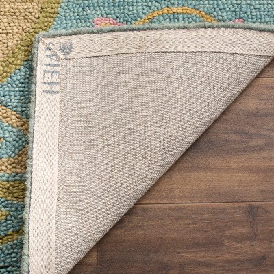 Blossom Blue Floral Hand-Tufted Wool Area Rug, 3' x 5'