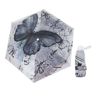 Unique Bargains Compact Umbrella Windproof Folding Lightweight for Travel - 1 of 4