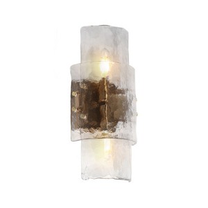 LNC Astridee 2-Lights 6.3"Luxury and Glam Flush Mount Crystal Wall Lights, Polished Gold - 1 of 4