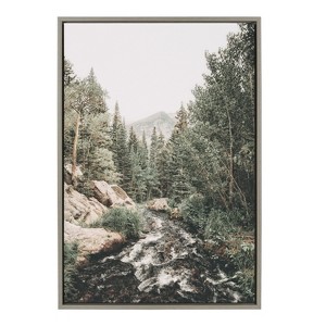 Kate and Laurel Sylvie Meet Me Here Framed Canvas by Alicia Abla, 23x33, Gray - 1 of 4