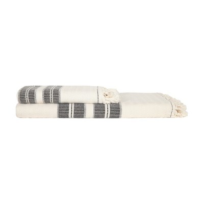 Olive & Linen Costa Ivory Turkish Towel Set