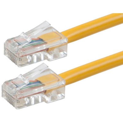 Monoprice Cat5e Ethernet Patch Cable - 15 Feet - Yellow | Network Internet Cord - RJ45, Stranded, 350Mhz, UTP, Pure Bare Copper Wire, 24AWG - Zeroboot