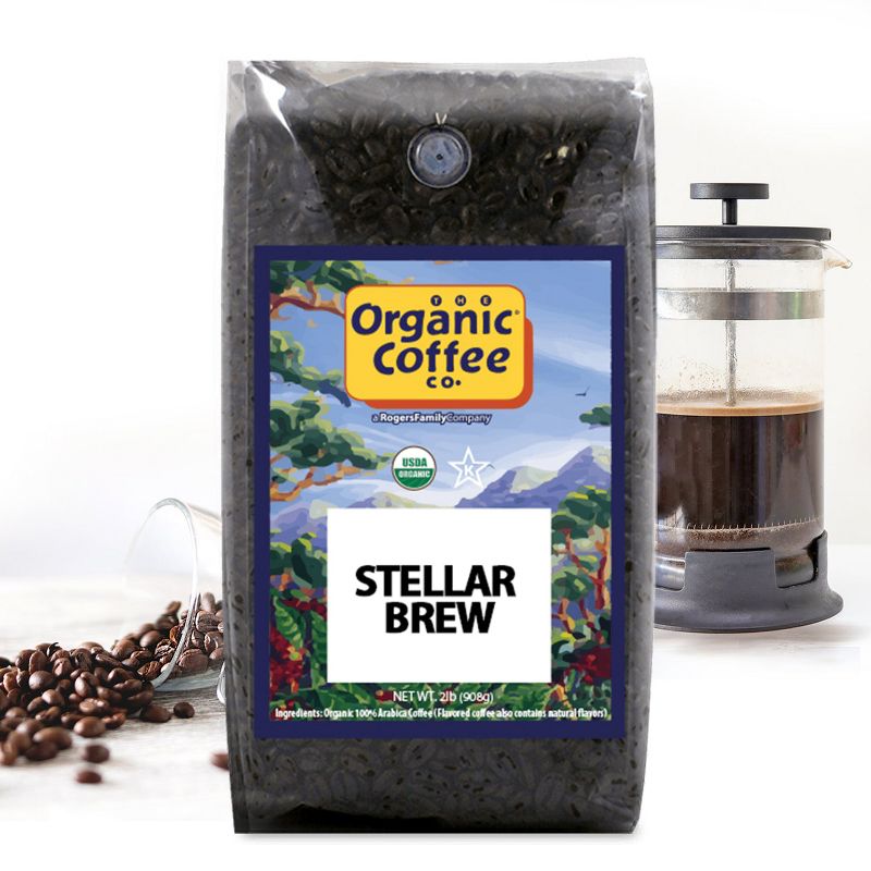 Organic Coffee Co., Stellar Brew, 2lb (32oz) Whole Bean Coffee, 4 of 6