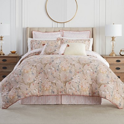 King Pink Cotton Reversible Comforter Set with Trim