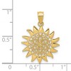 Black Bow Jewelry 14k Yellow Gold 17mm Filigree Sun Pendant - 4 of 4
