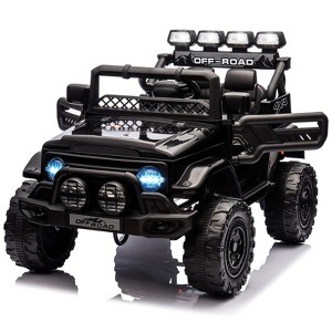 12V Ride-On Truck Car for Kids – Battery Powered Electric Vehicle with Remote Control, Spring Suspension, LED Lights, Bluetooth & 3 Speeds - 1 of 4