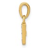Black Bow Jewelry The Chloe Mini Diamond Accent initial V Pendant in 14k Yellow Gold - 2 of 4