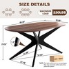 YOUNIKE 69.3" L Oval Dining Table Set for 4, Modern Kitchen Dinner Tables with Wood Top & Metal Base for Dining Room Kitchen Living Room - 3 of 4