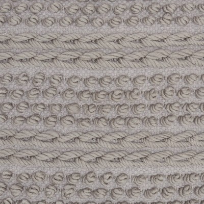 18" Light Gray Woven Striped Cotton Throw Pillow