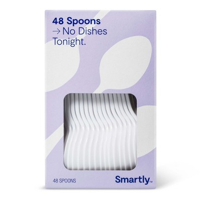 Plastic Spoons Disposable Tableware - 48ct - Smartly™