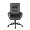 Executive High Back Leatherplus Chair Black - Boss Office Products: Ergonomic, Swivel, Adjustable Height, Metal Frame - 2 of 4