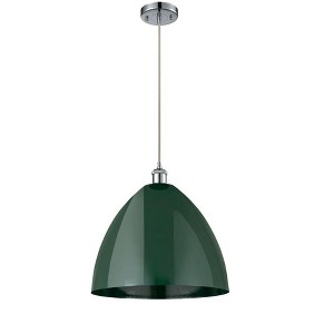 Plymouth Dome - 1 Light Cord Hung Mini Pendant In Industrial Style-18.75 Inches Tall and 16 Inches Wide - 1 of 1