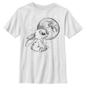 Boy's Lilo & Stitch Moon Sketch Stitch T-Shirt - 1 of 4
