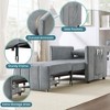 TiramisuBest Convertible Sleeper Sofa Chair,31.5" Pull-Out Bed with 5-Position Backrest, Side Pockets & Storage Basket,Grey - 4 of 4
