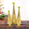 Cody Foster 19.0 Inch Carnival Trees Gold/Chartreuse Christmas Decorative Tree Set , Christmas Decor Modern Christmas (3PC) - 2 of 4