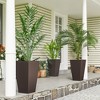 Set of 3 Tall Planters with Drainage Hole, 24" Outdoor Flower Plant Pots, Indoor Planters for Porch, Front Door, Entryway, Patio and Deck - 2 of 4