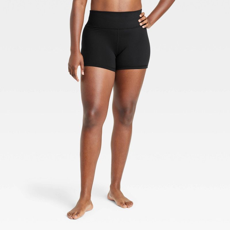 Women's Brushed Sculpt Mid-Rise Bike Shorts 4" - All In Motion™, 1 of 9