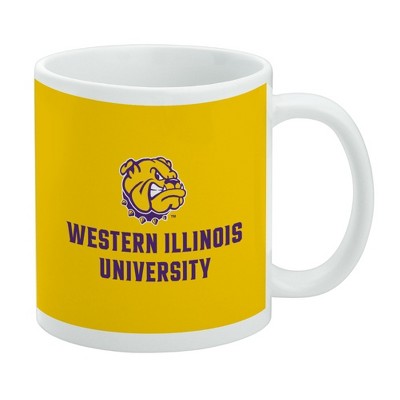 Western Illinois Secondary Logo Ceramic Coffee Mug Novelty Gift Mugs for Coffee Tea and Hot Drinks 11oz White