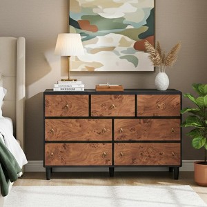 Drawers Dresser for Bedroom, 47" Wide Wood Chest of Drawers with Metal Handles, Heavy-Duty TV Stand - 1 of 4