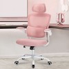 Good Ergonomic Mesh Office Chair With Lumbar Support,Flip-Up Arms,Swivel Desk Chair High Office Chair With Wheels-Cuddlewood - 3 of 4