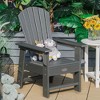 Patio Kids' Adirondack Chair Seat Weather Resistant for Ages 3-8 Yellow\Blue\Green\Grey\Red\Turquoise\White - 2 of 4
