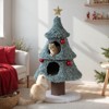 Costway 48.5” Christmas Cat Tree for Indoor Cats with 2 Large Condos, Scratching Post - 4 of 4