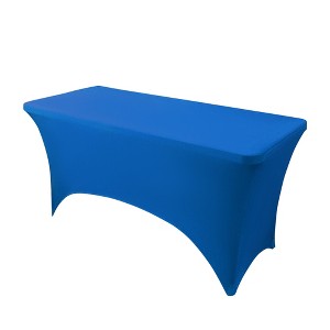 Unique Bargains Spandex Washable Wrinkle Resistant Stretch Rectangle Table Cover 1 Pcs - 1 of 4