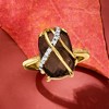 Ross-Simons 7.50 Carat Smoky Quartz and .10 ct. t.w. White Zircon Ring in 18kt Gold Over Sterling - 4 of 4