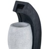 10x8.1x23.4" Black and White Water Fountain with Vase Design, with Light and Pump, for Indoor and Outdoor - 4 of 4