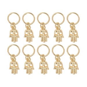 Unique Bargains Wings Hair Ring Pendants 10 Pcs - 1 of 4