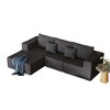108.3" Corduroy L-Shaped Modular Sectional Sofa, 3-Piece Set - 4 of 4