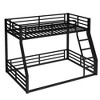 Kumasinova Minimalist Low-Floor Metal Bunk Bed with Full-Length Guardrails, Noise-Reducing Design Black Bed Frame for Kids/Teens/Guest Rooms - 3 of 4