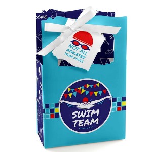 Big Dot of Happiness Making Waves - Swim Team - Swimming Party or Birthday Party Favor Boxes - Set of 12 - 1 of 4