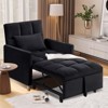 Aukfa Convertible Sleeper Chair Bed, Futon Chair, Adjustable Angle Backrest Chaise - Black - 2 of 4