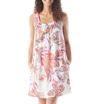 Beach House Style Floral Print Colette Adjustable Tank Dress