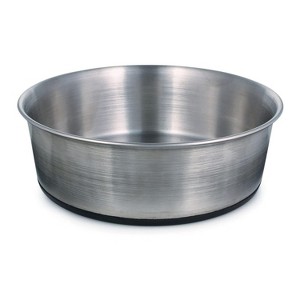 Proselect Stainless Steel Dog Bowl with Rubber Base, 8-Inch, 52-Ounce - 1 of 3