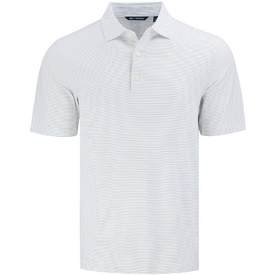 Cutter & Buck Forge Eco Fine Line Stripe Stretch  Recycled Mens Polo