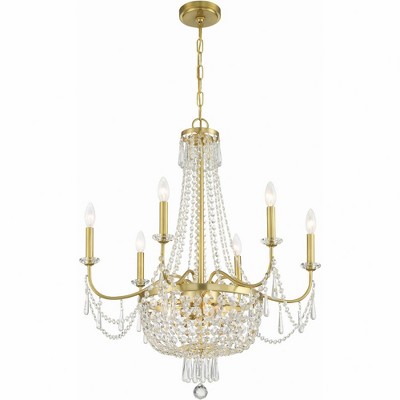 Crystorama Lighting Haywood 9 - Light Chandelier in  Aged Brass
