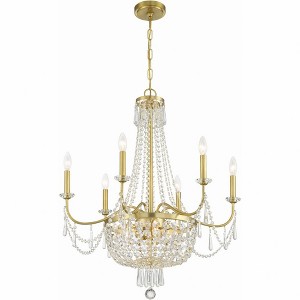 Crystorama Lighting Haywood 9 - Light Chandelier in  Aged Brass - 1 of 4
