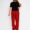 Merry Outline Puff  - Women's Plaid Pajama Short Sleeve Set - 3 of 3