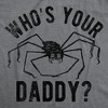 Mens Funny T Shirts Whos Your Daddy Sarcastic Spider Graphic Tee For Men - Crazy Dog Men's T Shirt - 2 of 4
