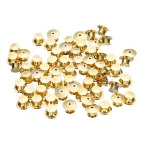 Unique Bargains Metal Pin Backs Spring Loaded Pin Keepers Locking for Brooch Tie Hat Badge 50 Pcs - 1 of 4