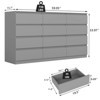 Resenkos Storage Dresser Furniture Unit, 6 Drawer Tall Standing Organizer for Bedroom, Closet - Grey - 2 of 4